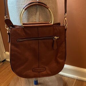 Hidesign Brown Leather Crossbody Bag